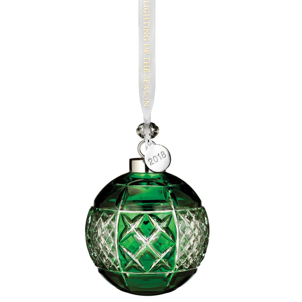 Waterford Crystal 2018 Emerald Ball Ornament