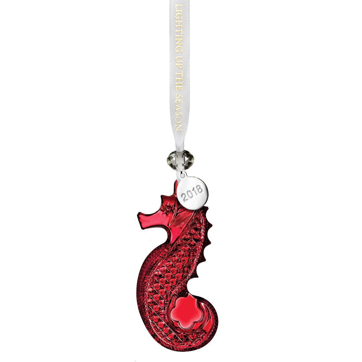 Waterford 2018 Seahorse Ornament, Red