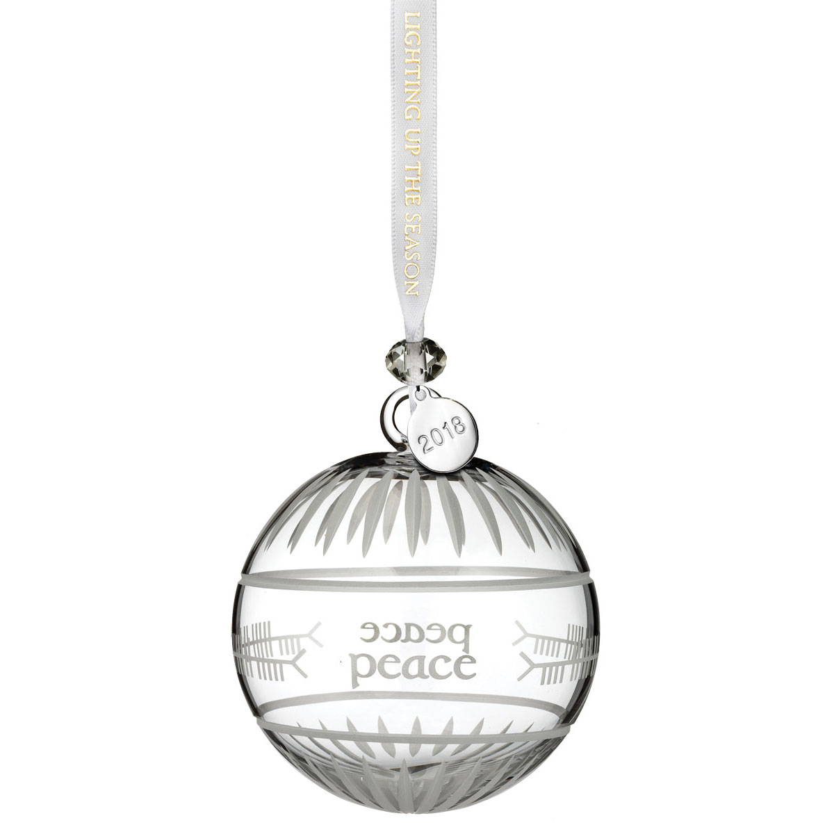 Waterford Crystal 2018 Ogham Peace Ball Ornament