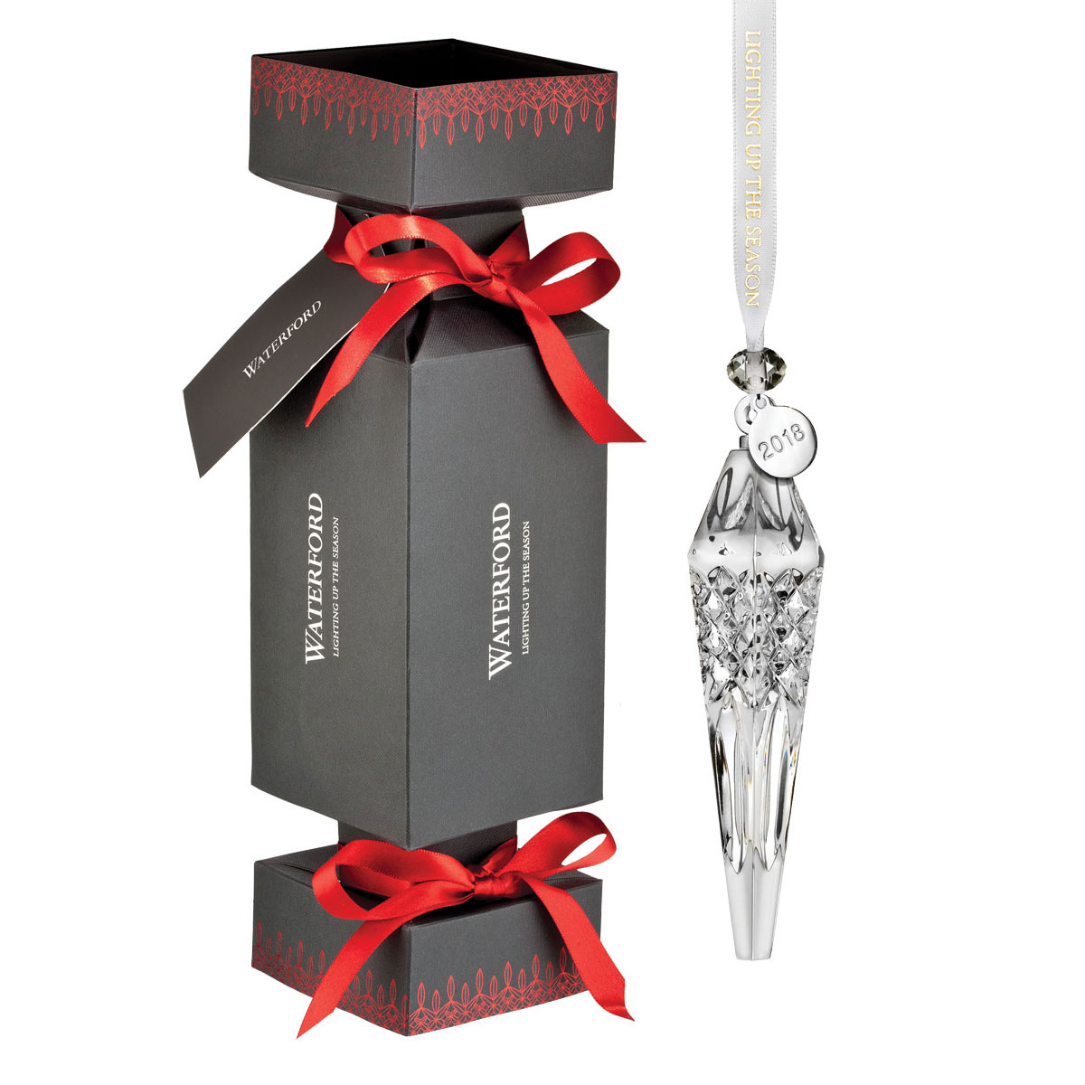 Waterford Crystal 2018 Giftology Holiday Cracker with Icicle Ornament