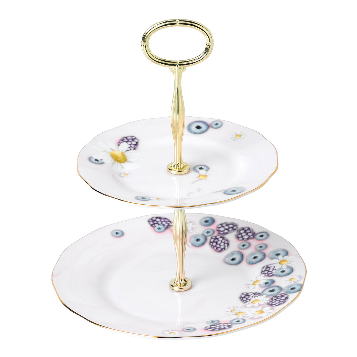 Royal Albert Alpha Foodie Cake Stand Two-Tier Pink