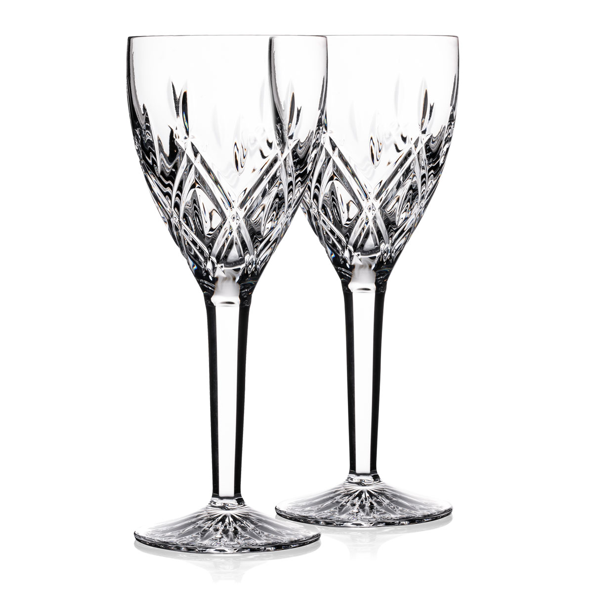 Waterford Crystal Darcy Wine Glasses Pair