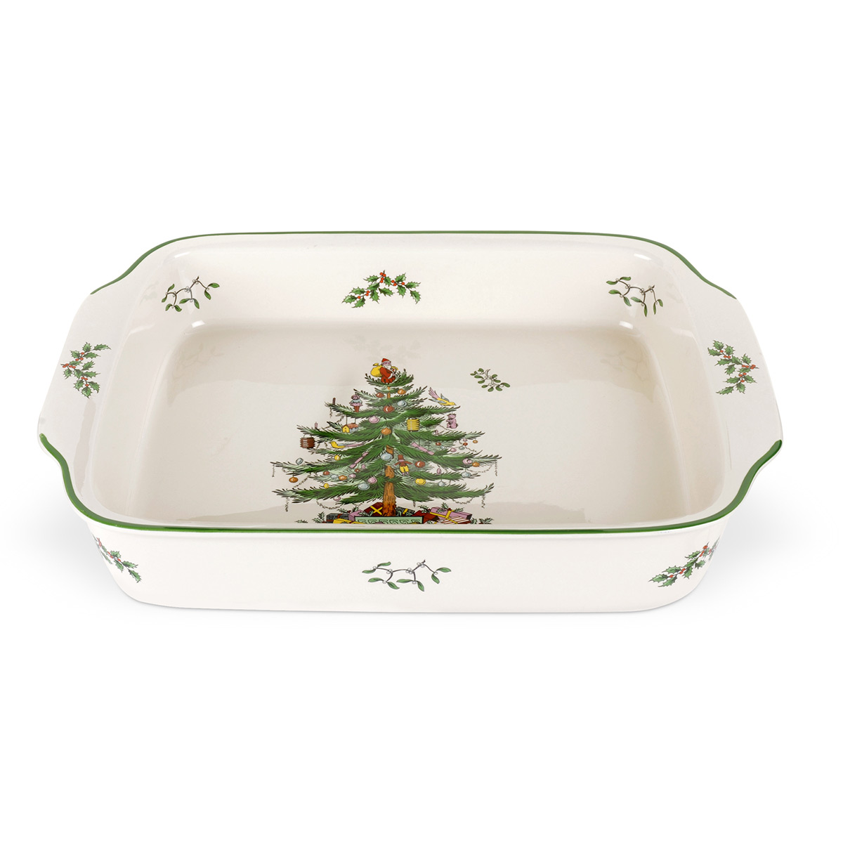 Spode Christmas Tree Bakeware Rectangular Handled Dish