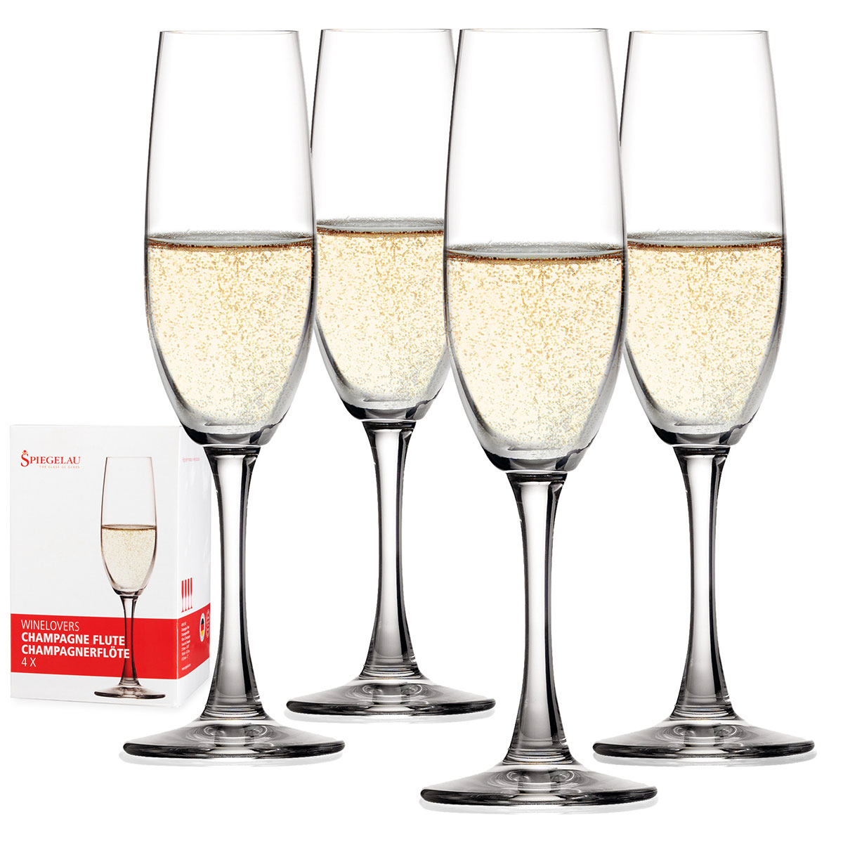 Spiegelau Wine Lovers 6.7 oz Champagne Flute Set of 4