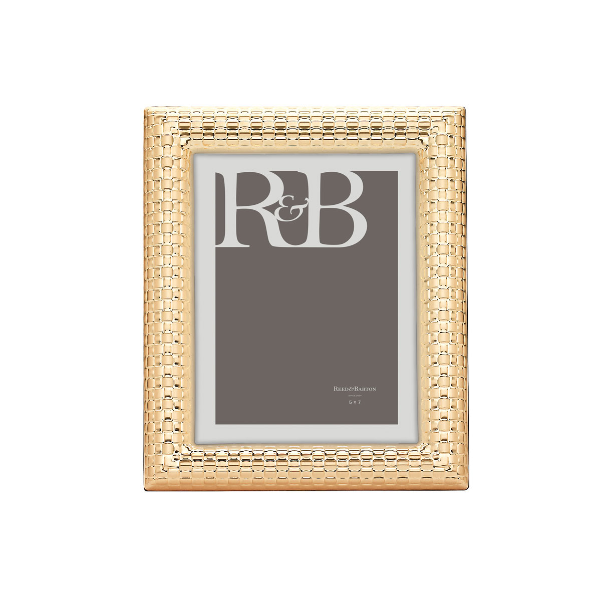 Reed And Barton Watchband Gold 5X7" Picture Frame