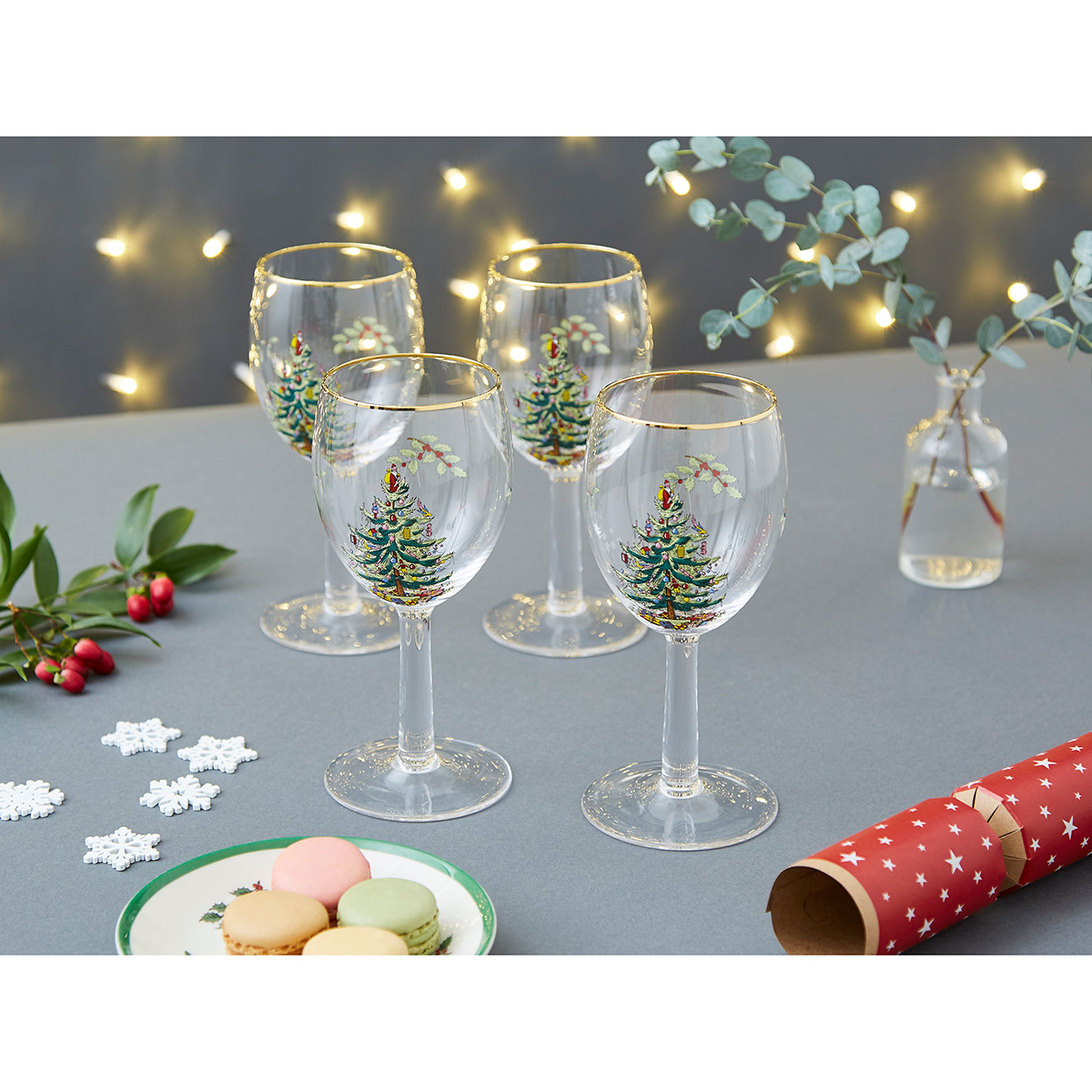 Spode Christmas Tree Glassware - Set of 4 -Made of  