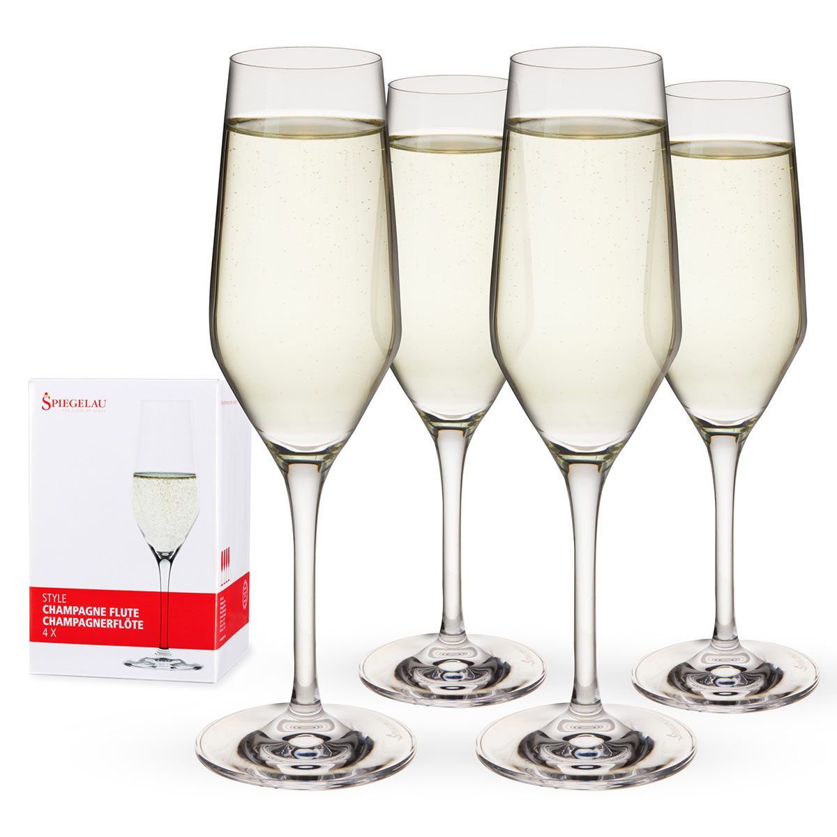 Spiegelau Style 8.5 oz Champagne Flute Set of 4