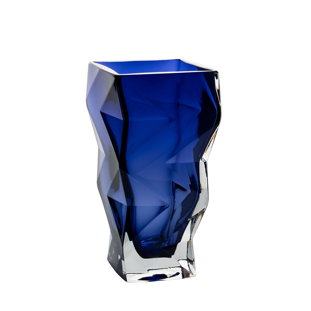 Vista Alegre Crystal and Glass Fractal Case with Vase Purple