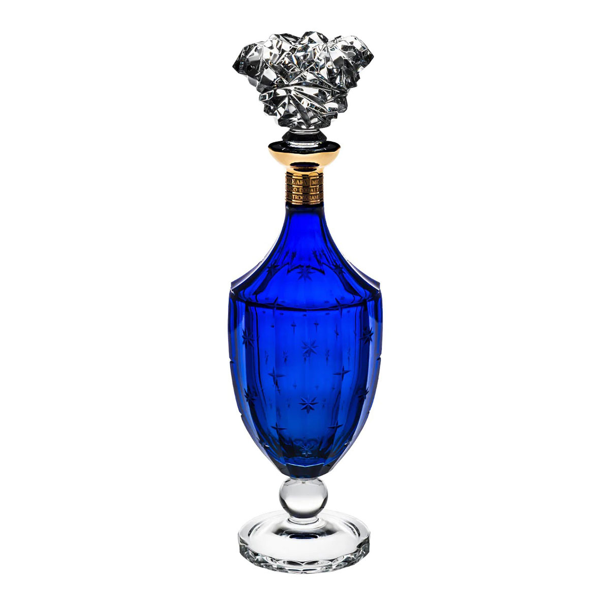 Vista Alegre Crystal and Glass Ara Case with Blue Decanter