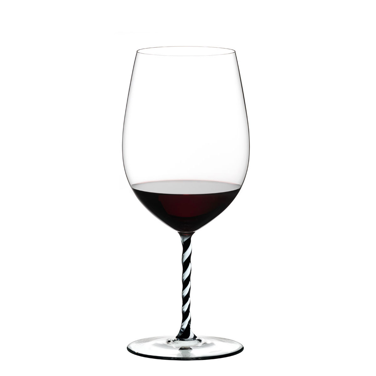 Riedel Fatto A Mano, Bordeaux Grand Cru, Black and White Twist Wine Glass, Single
