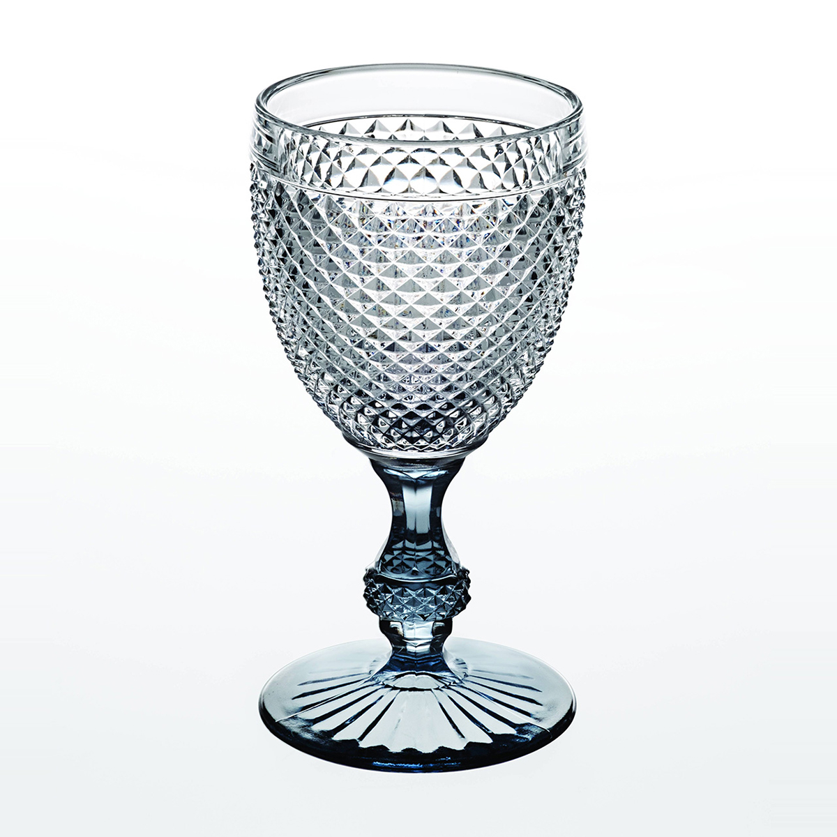 Vista Alegre Glass Bicos Bicolor Goblet with Grey Stem