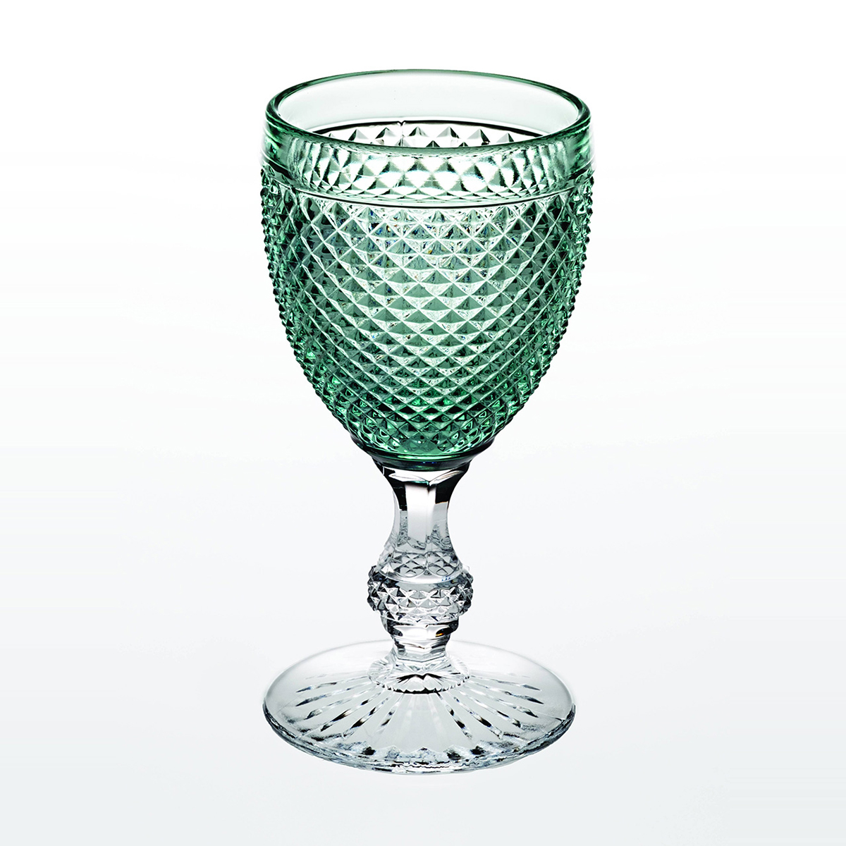 Vista Alegre Glass Bicos Bicolor Goblet with Green Top