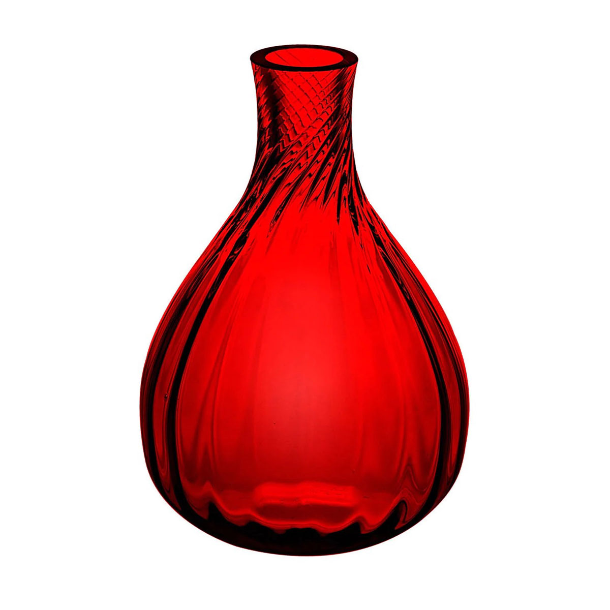 Vista Alegre Glass Color Drop 6.5" Bud Vase Red