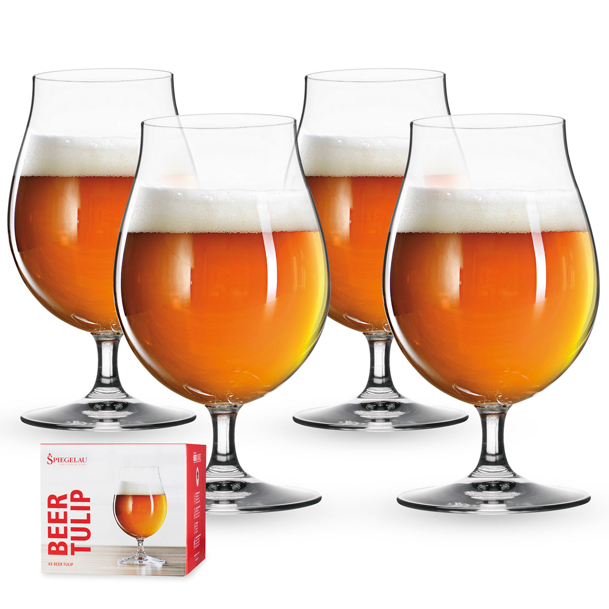 Spiegelau Beer Classics 15.5 oz Beer Tulip Glass Set of 4