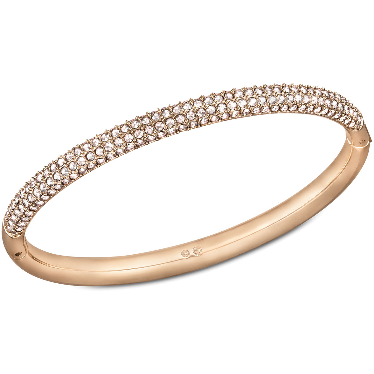 Swarovski Crystal and Rose Gold Stone Bangle Bracelet
