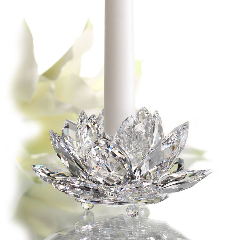 Swarovski Crystal Paradise Waterlilly Crystal Candleholder Small