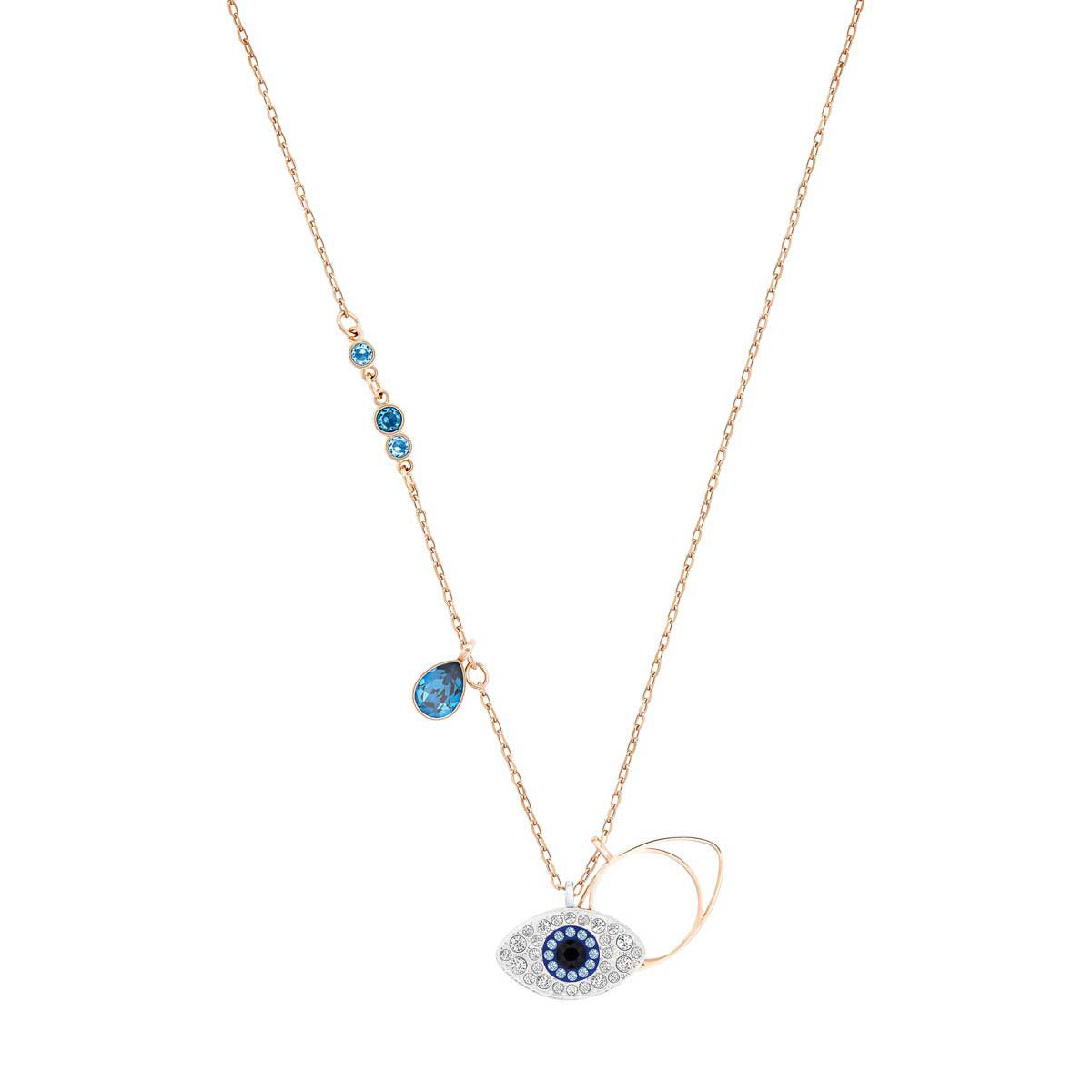 Swarovski Symbolic Evil Eye Pendant Necklace, Blue