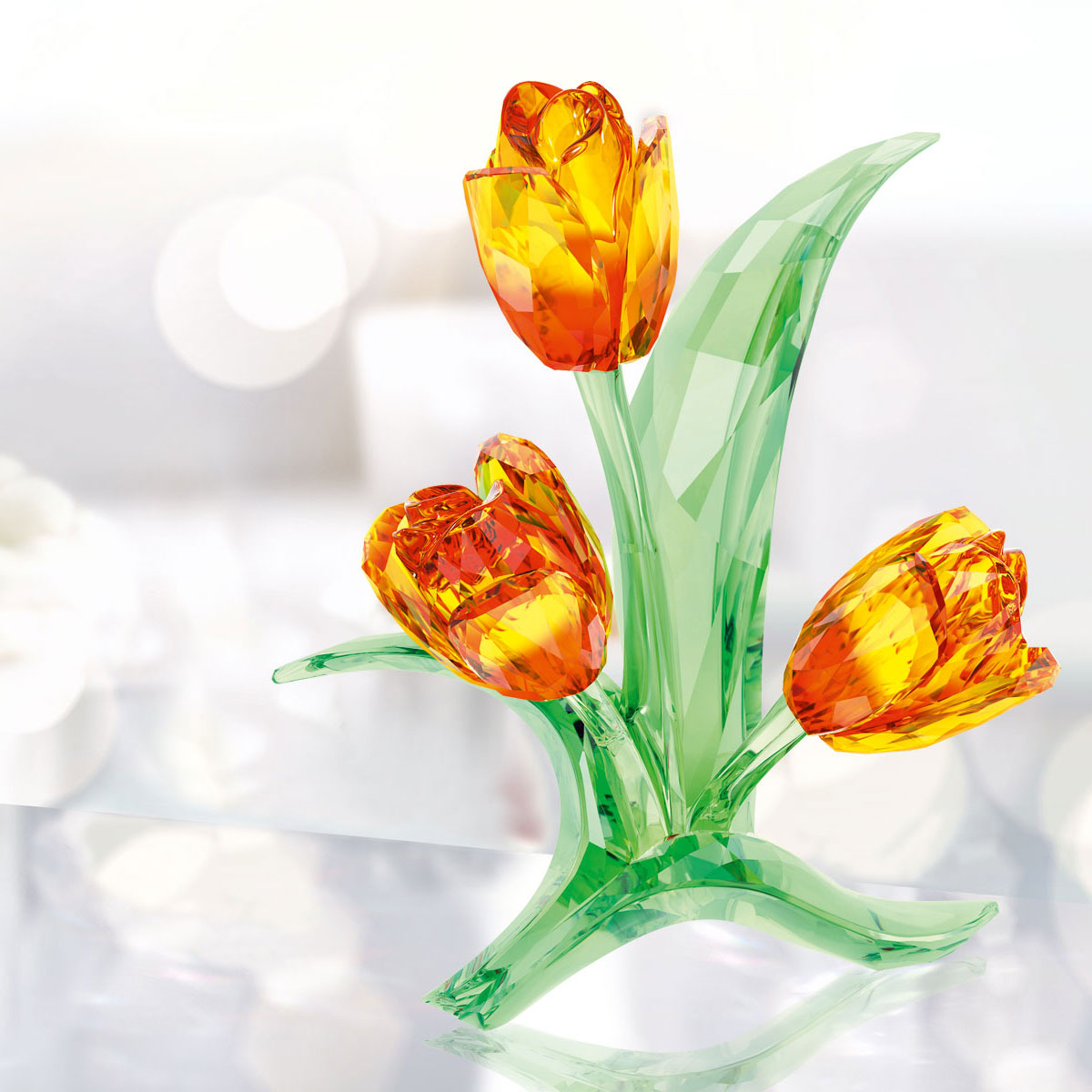 Swarovski Crystal Paradise Tulips Crystal Sculpture