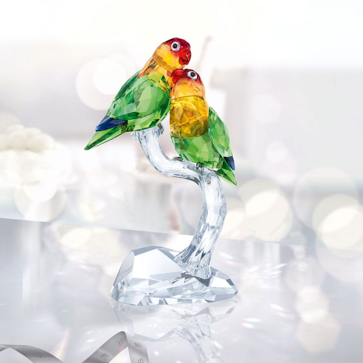 Swarovski Crystal Lovebirds Sculpture