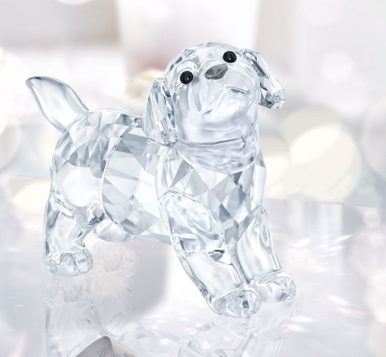 Swarovski Crystal Standing Labrador Puppy Figurine