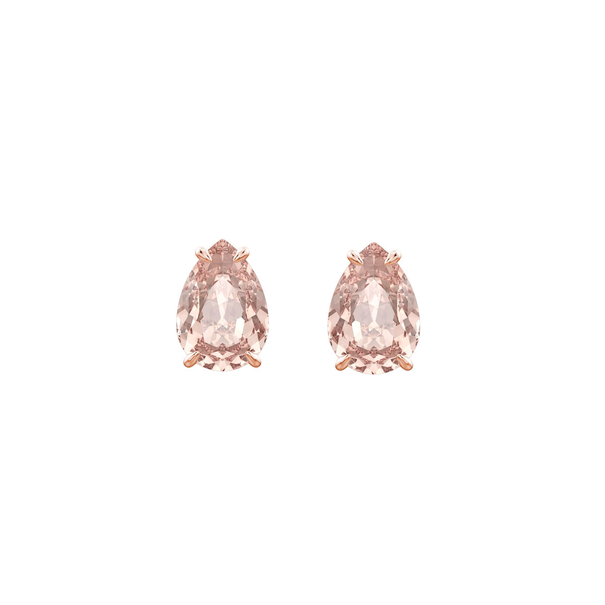Swarovski Mix Pierced Earrings, Pink, Rose Gold