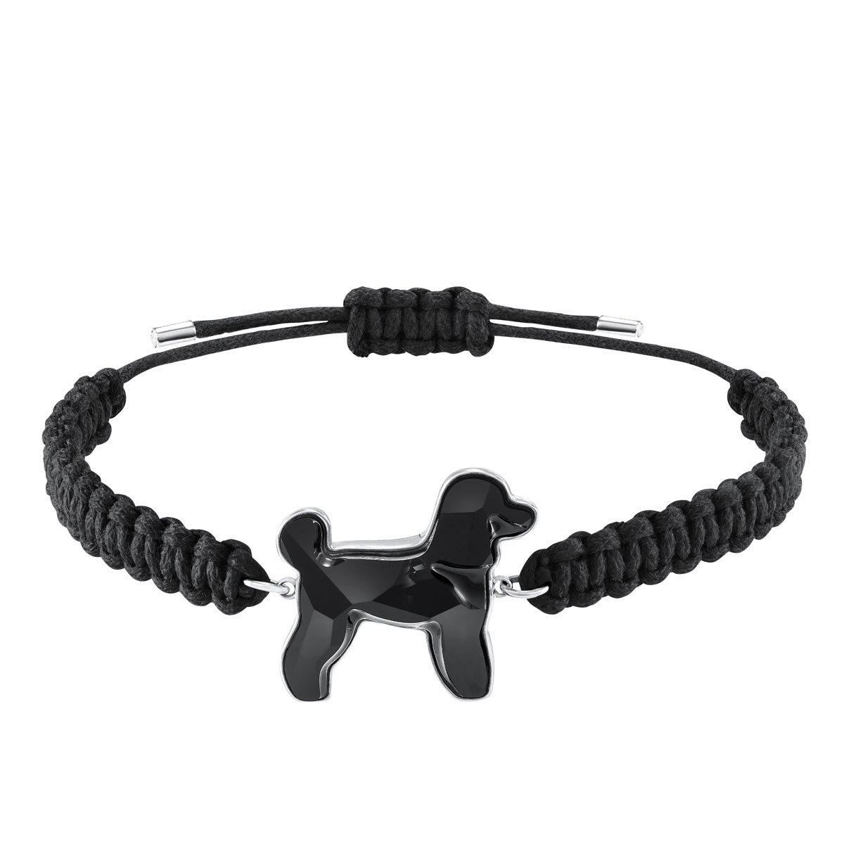 Swarovski Pets Pudel Bracelet, Black, Rhodium