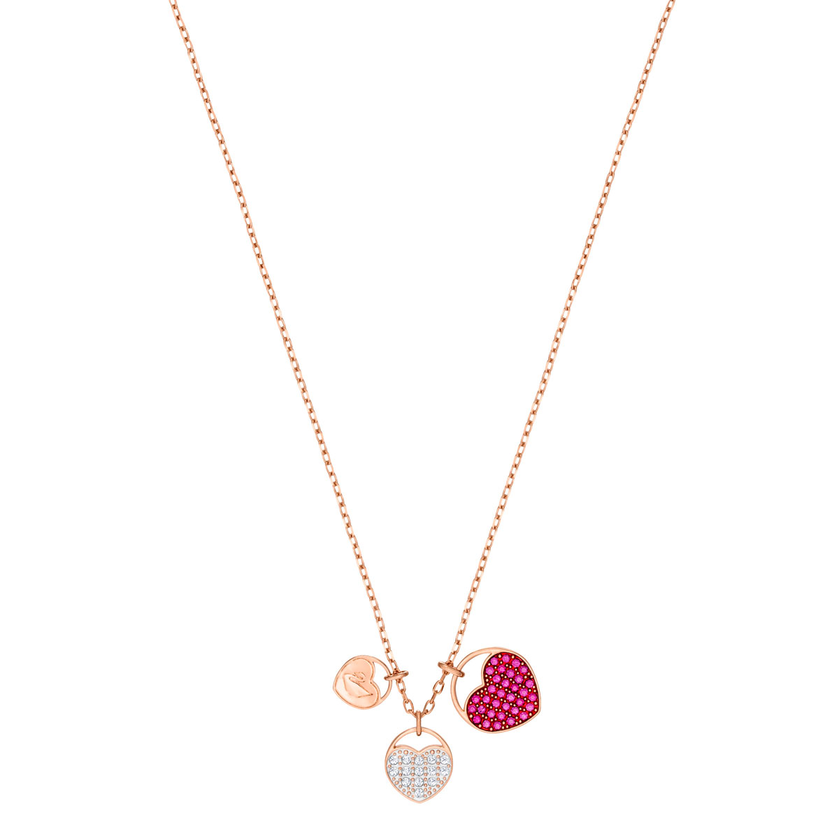 Swarovski Pink Crystal and Rose Gold Ginger Pendant Necklace