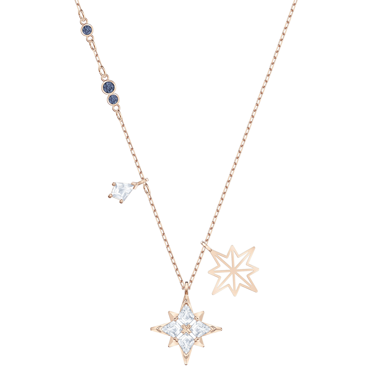 Swarovski Crystal and Rose Gold Symbolic Star Pendant Necklace