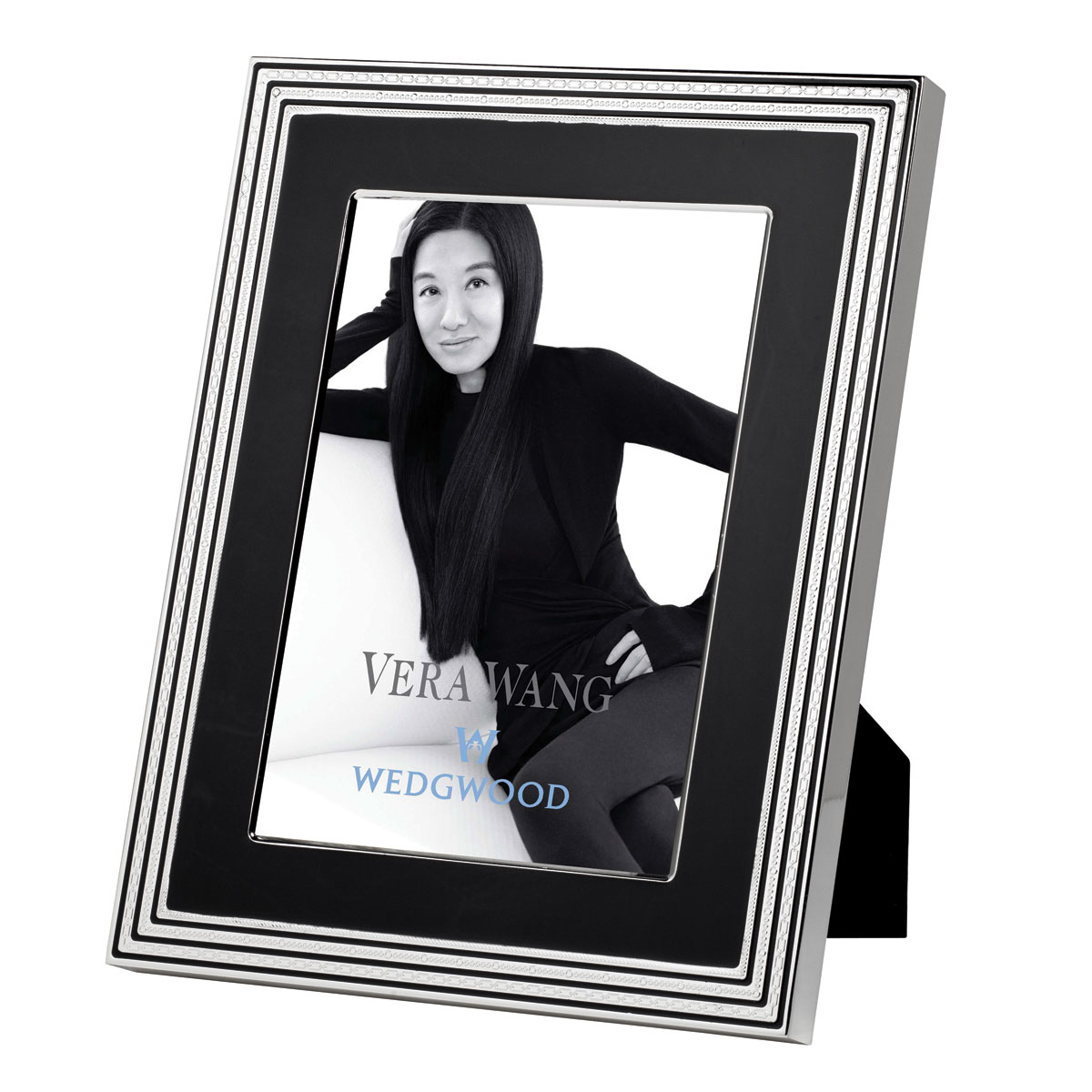 Vera Wang Wedgwood With Love Noir 4"x6" Metal Picture Frame