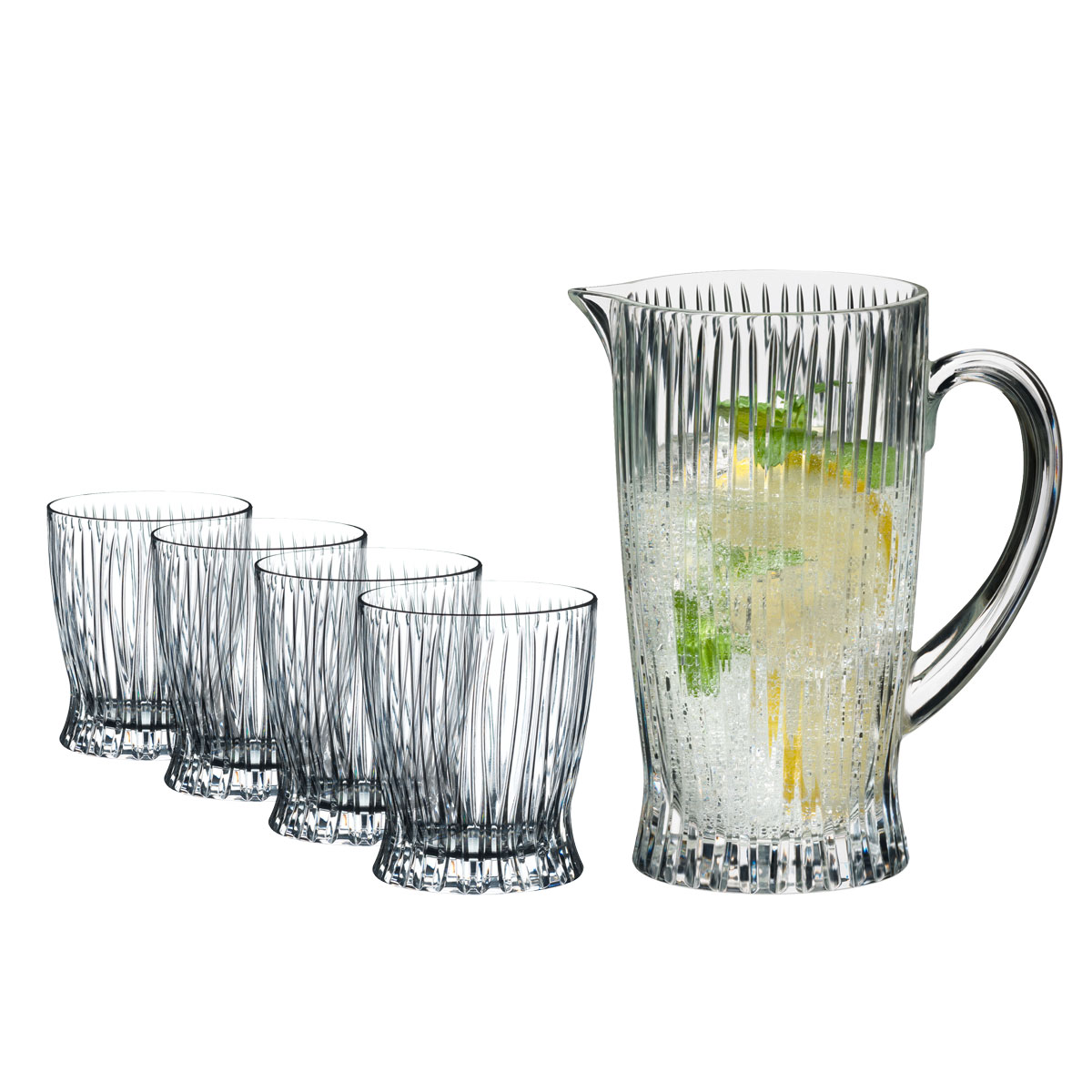 Riedel Cold Drinks Gift Set, Four Fire Tumblers, Fire Pitcher