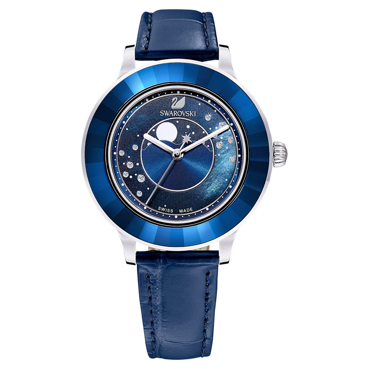 Swarovski Octea Lux Moon Blue Stainless Steel Watch