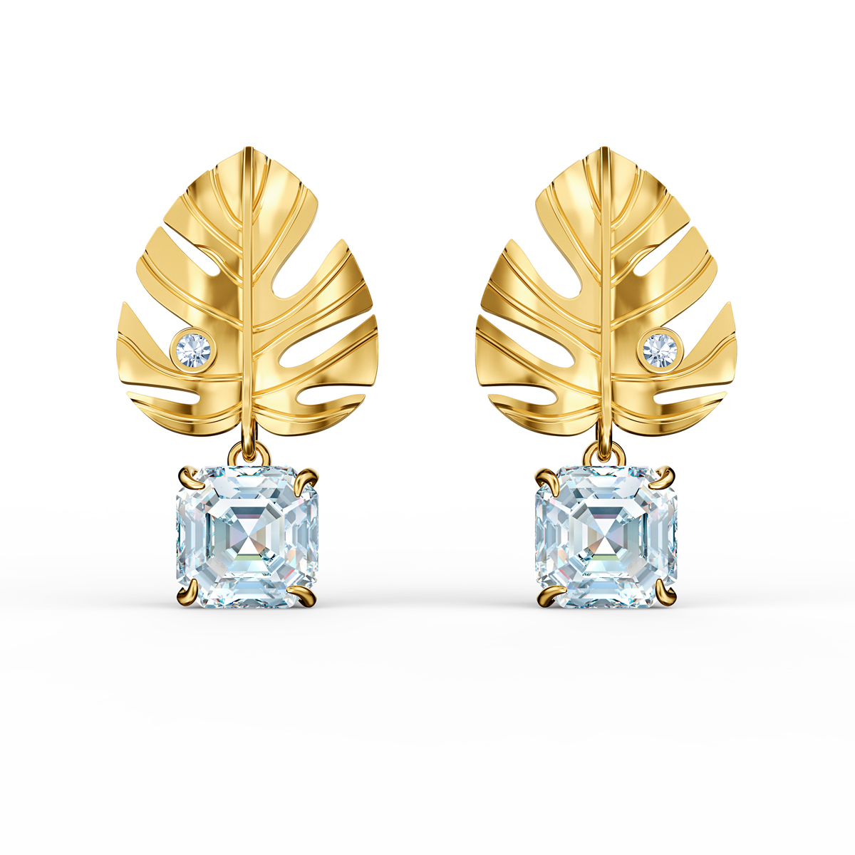Swarovski Tropical Pierced Earrings Gold