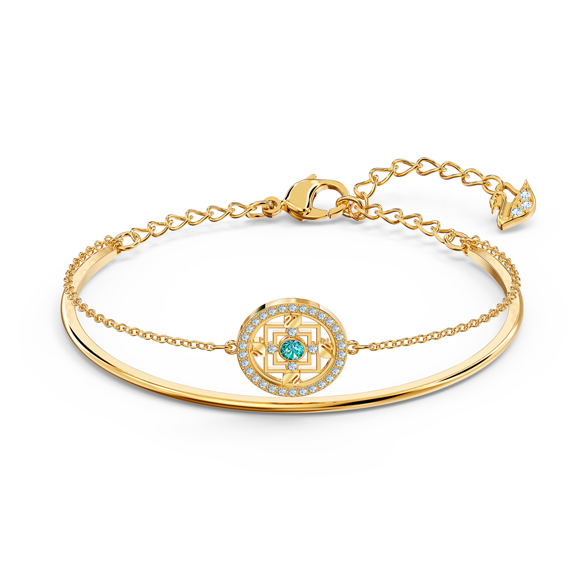 Swarovski Bracelet Symbol Bangle Mandala Gold M