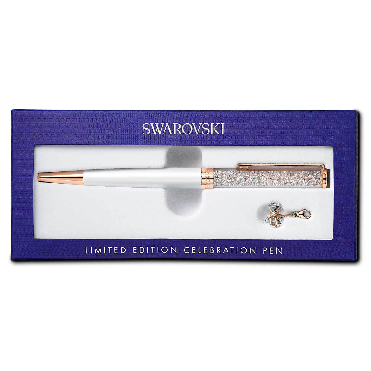 Swarovski Crystalline Celebration 2021 Ballpoint Pen, White, Rose Gold Tone Plated