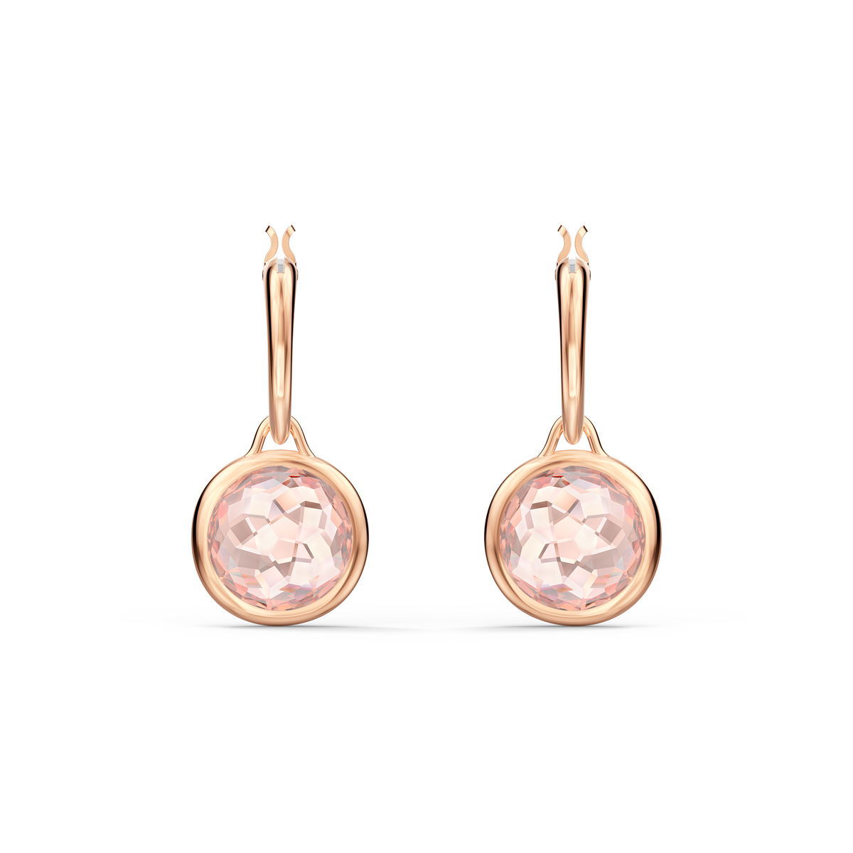 Swarovski Tahlia Mini Hoop Pierced Earrings, Pink, Rose Gold Tone Plated