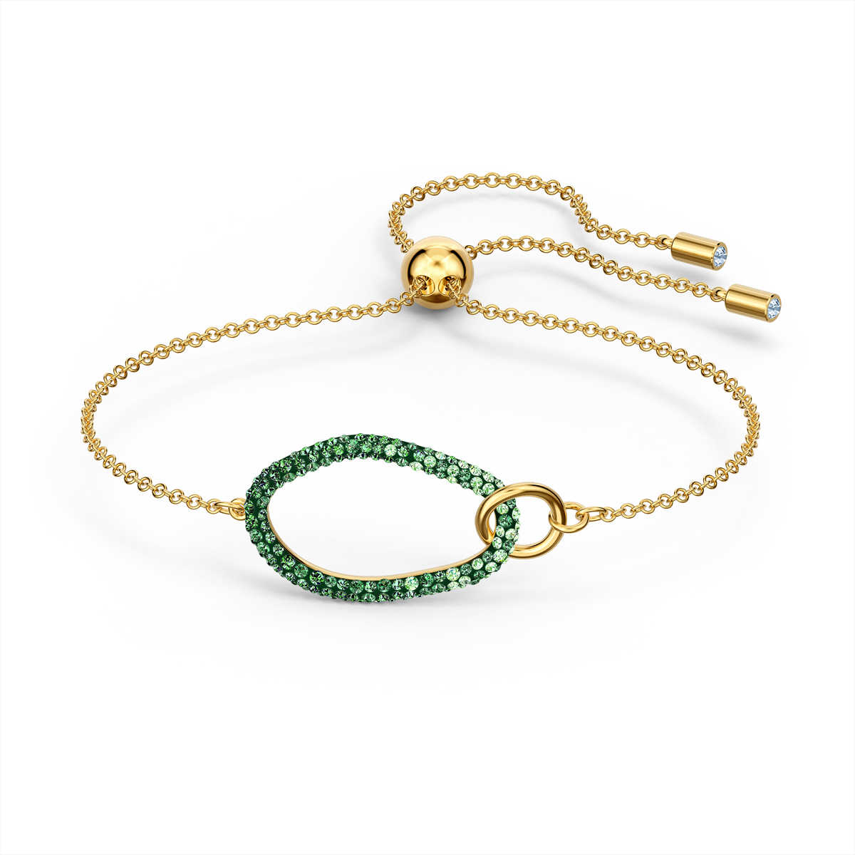 Swarovski The Elements Bracelet, Green, Gold Tone Plated