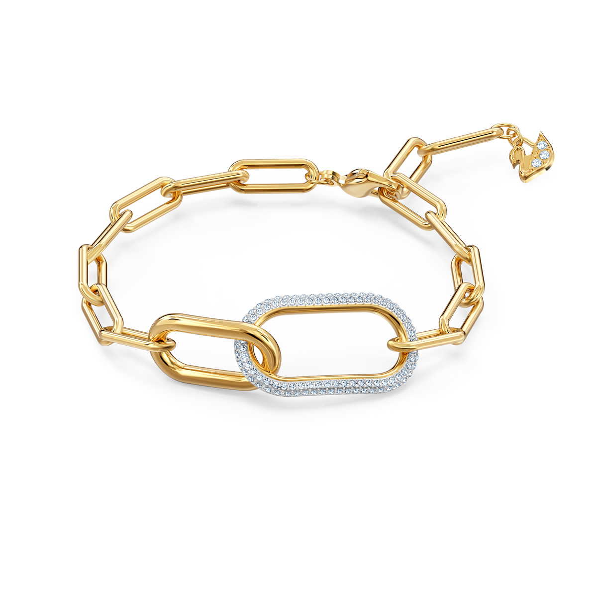 Swarovski Crystal and Gold Time Bracelet