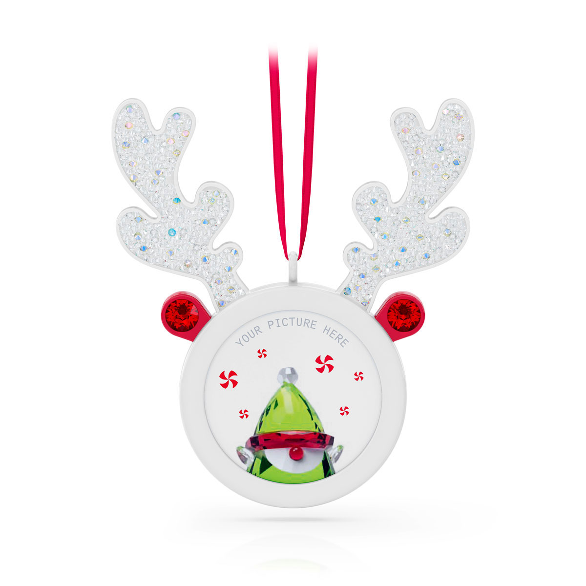 Swarovski 2022 Holiday Cheers Picture Holder Reindeer Ornament