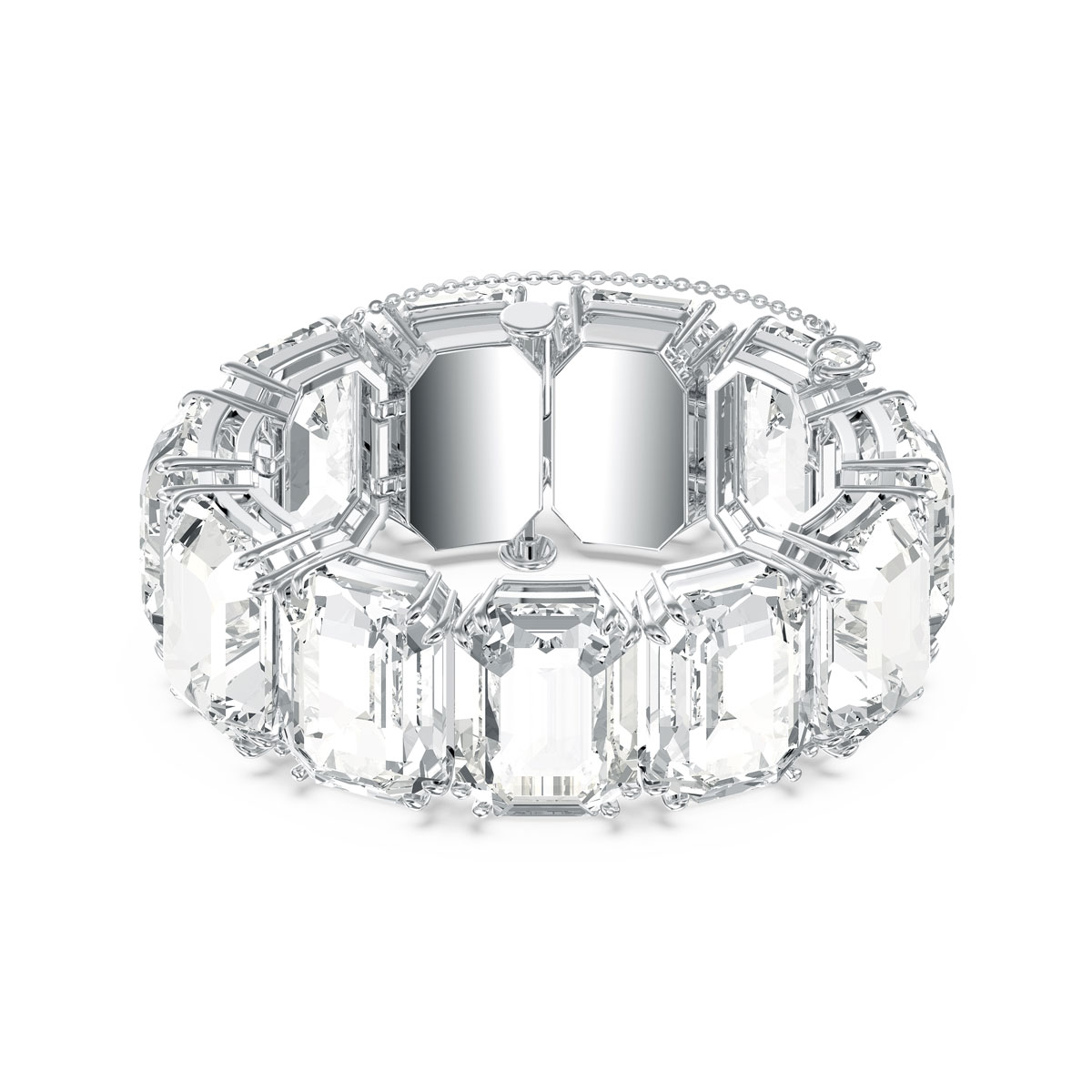 Swarovski Millenia Bracelet, Octagon Cut Crystals, White, Rhodium Plated