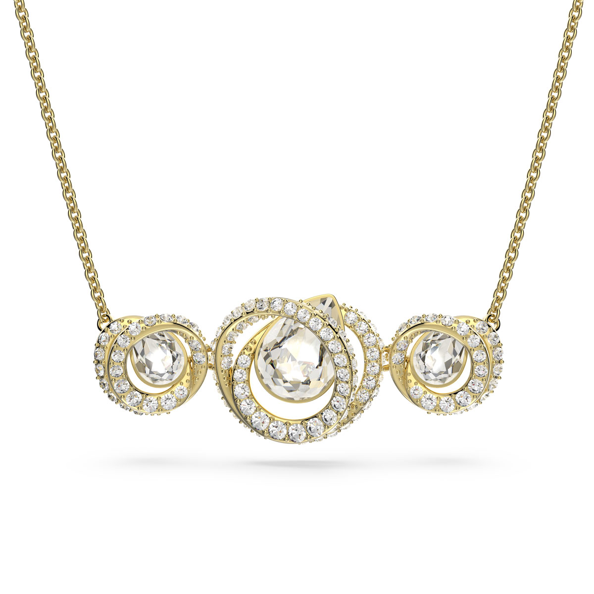 Swarovski Generation Necklace, White, Gold-Tone Plated