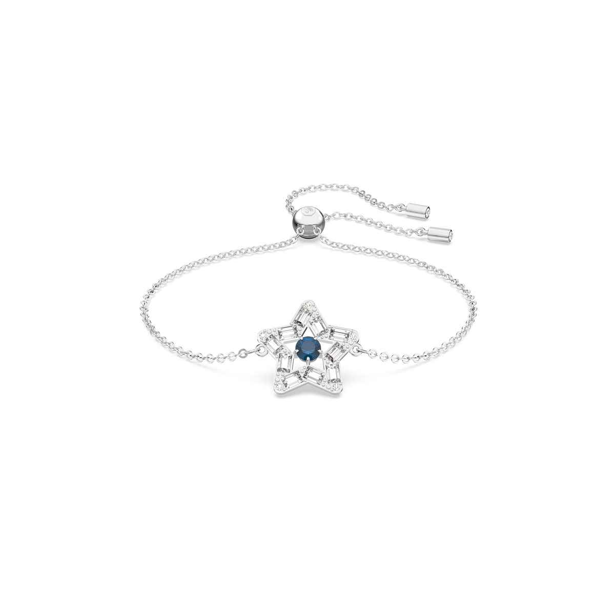 Swarovski Stella Bracelet, Star, Blue, Rhodium Plated