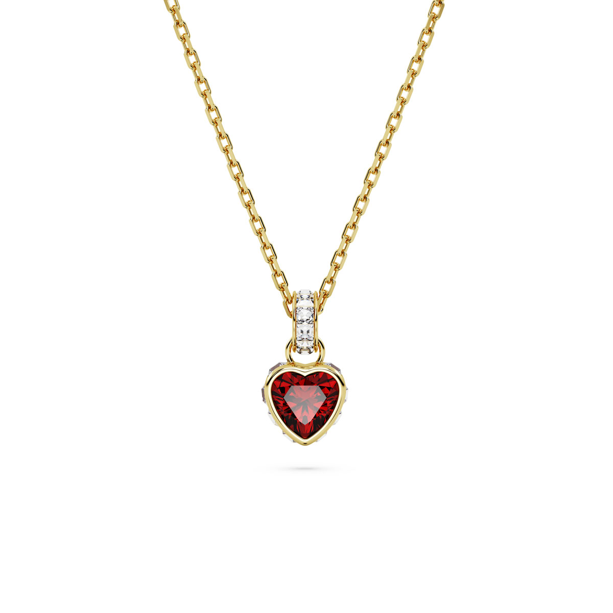 Swarovski Jewelry Necklace Stilla, Pendant Heart Red, Gold