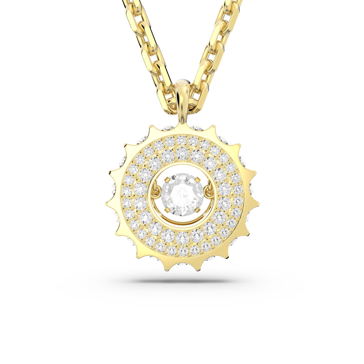 Swarovski Jewelry Necklace Rota, Pendant V Neck Crystal, Gold