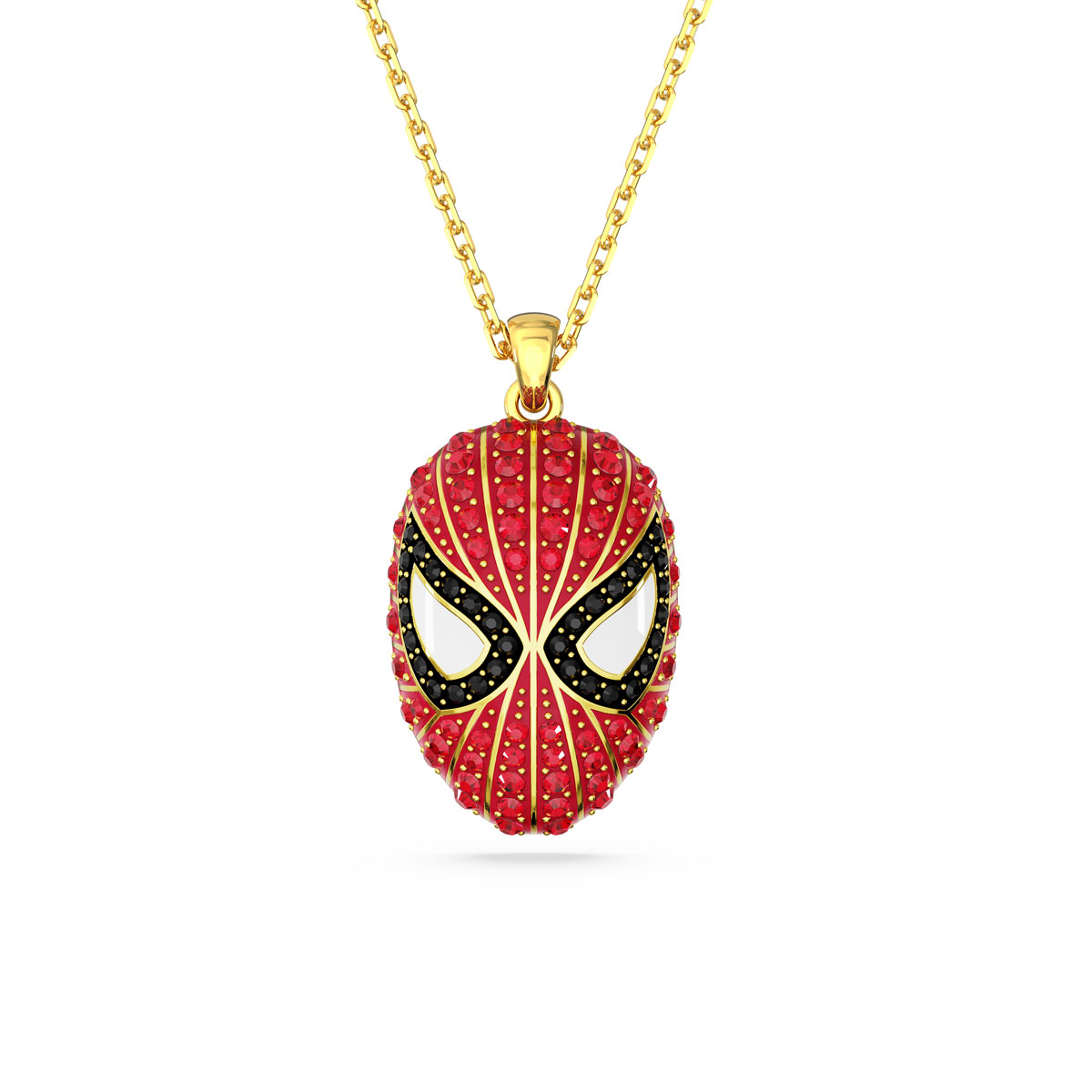 Swarovski Jewelry Necklace Marvel Pendant Spider-Man Gold
