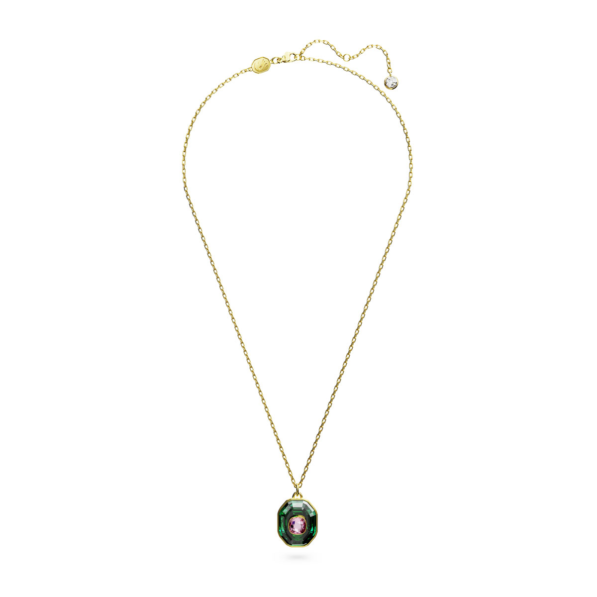 Swarovski Jewelry Necklace Chroma, Pendant S Green, Gold