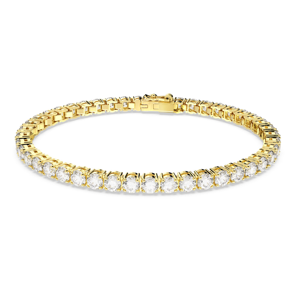 Swarovski Jewelry White, and Gold Matrix Bracelet