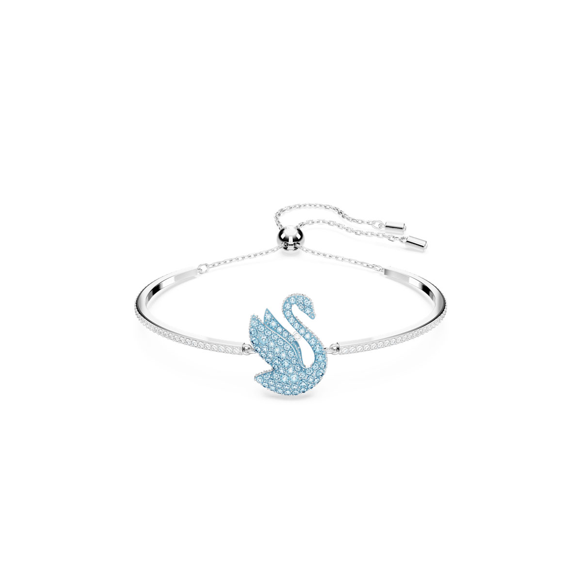 Swarovski Swarovski Iconic Swan bangle, Swan, Blue, Rhodium
