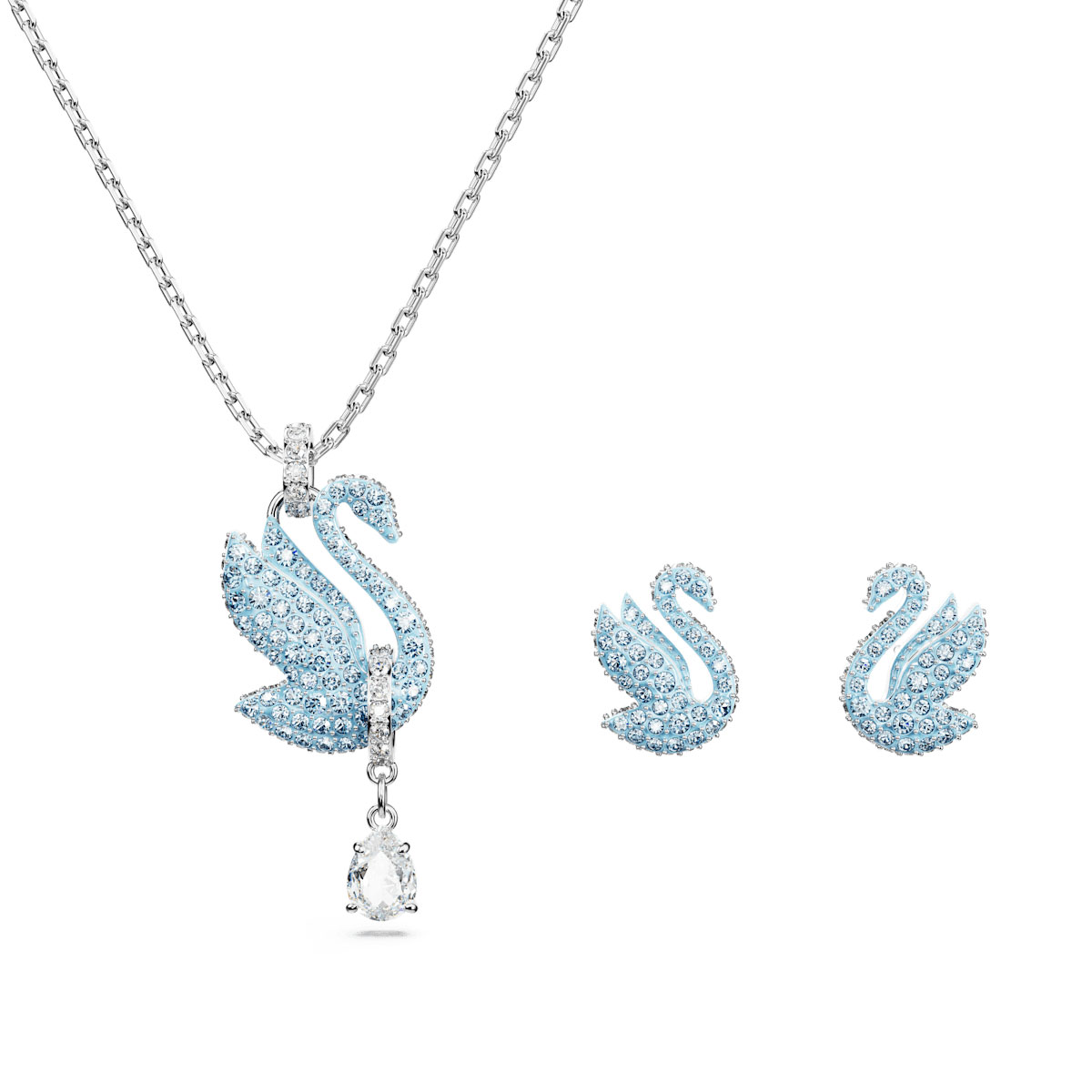 Swarovski Swarovski Iconic Swan set, Swan, Blue, Rhodium