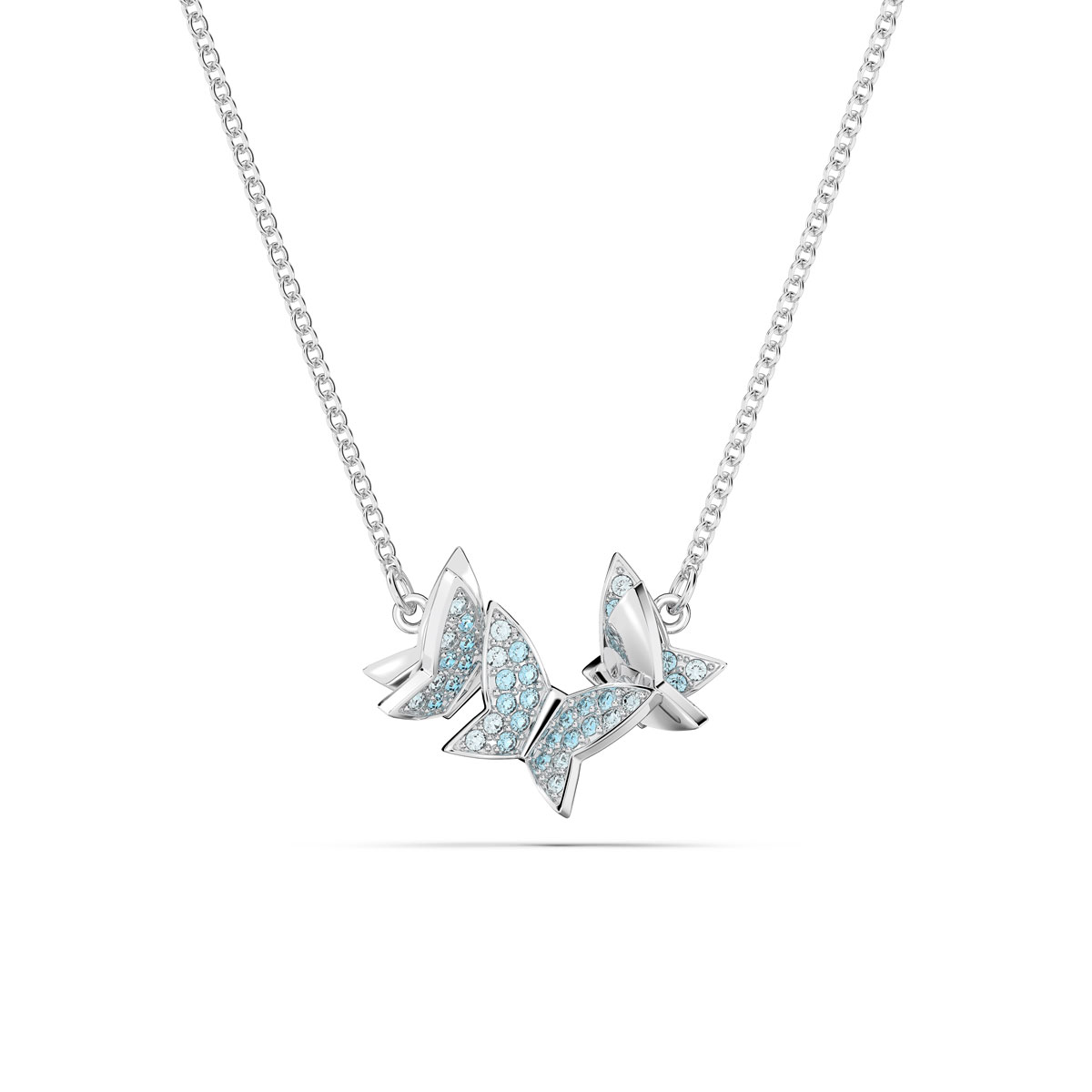 Swarovski Jewelry Necklace Lilia, Necklace S Blue, Rhodium