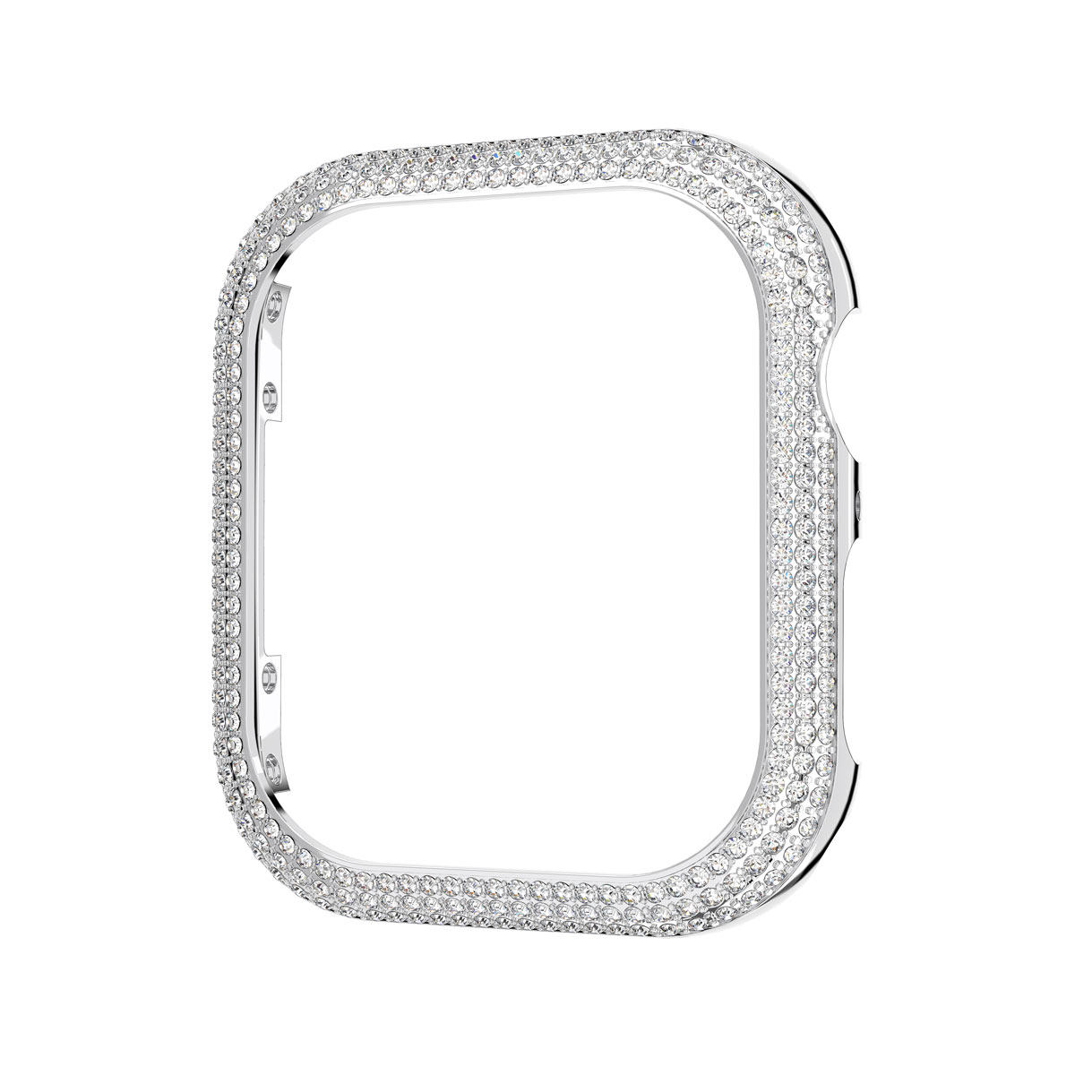 Swarovski Sparkling Apple Watch Case White, Rhodium
